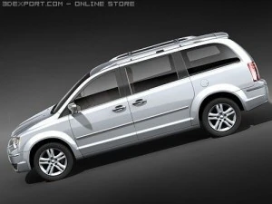 Chrysler Town And Country 2008 Van 3D Model