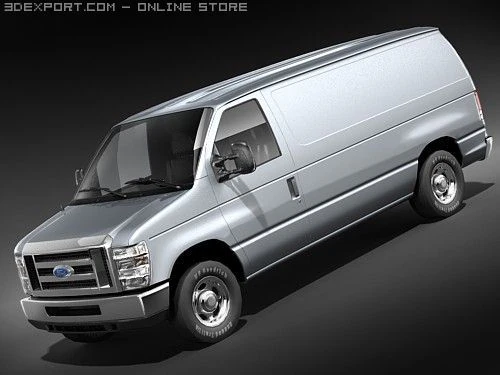 E-series Van 2008 midpoly 3D Model .c4d .max .obj .3ds .fbx .stl .blend 