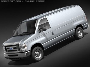 E-series Van 2008 midpoly 3D Model