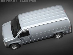 E-series Van 2008 midpoly 3D Model