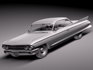 Cadillac Coupe Deville 1961 3D Model