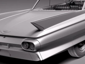 Cadillac Coupe Deville 1961 3D Model