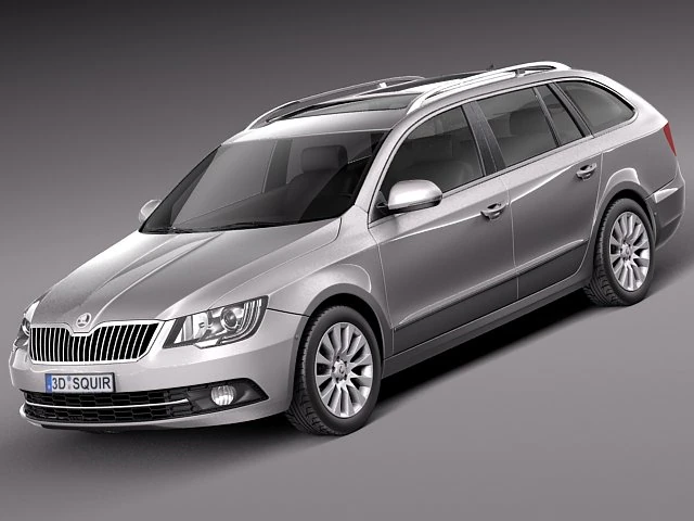 Skoda Superb Combi 2014 Modelo 3D .c4d .max .obj .3ds .fbx .stl .blend 
