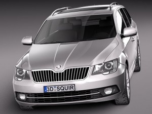 Skoda Superb Combi 2014 Model 3D