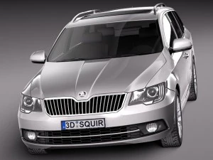 Skoda Superb Combi 2014 Modelo 3D
