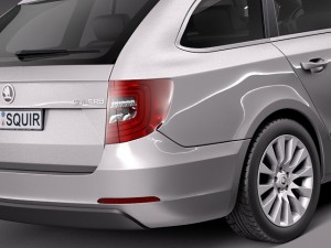 Skoda Superb Combi 2014 Model 3D