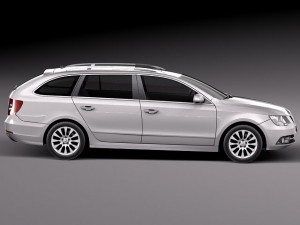 Skoda Superb Combi 2014 Model 3D