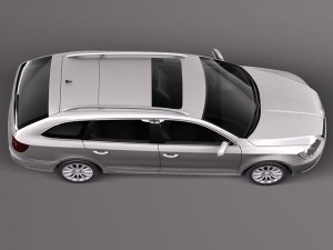 Skoda Superb Combi 2014 Model 3D