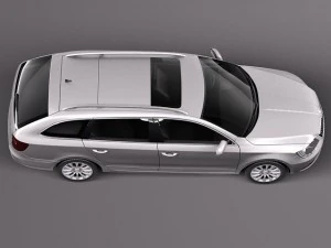 Skoda Superb Combi 2014 Modelo 3D