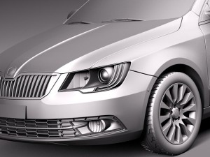 Skoda Superb Combi 2014 Model 3D