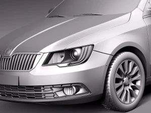Skoda Superb Combi 2014 Modelo 3D