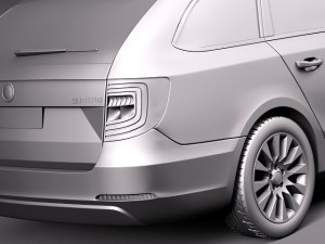 Skoda Superb Combi 2014 Model 3D