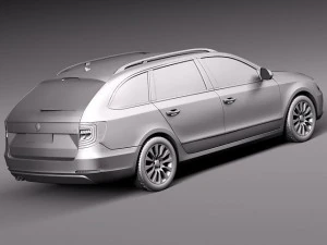 Skoda Superb Combi 2014 Modelo 3D