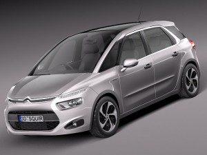 Citroen C4 Picasso 2014 3D Model