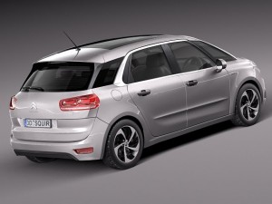 Citroen C4 Picasso 2014 3D Model