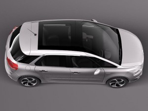 Citroen C4 Picasso 2014 3D Model