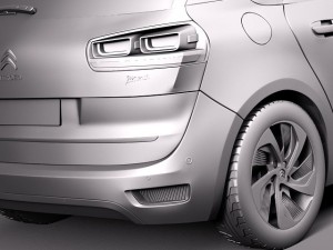 Citroen C4 Picasso 2014 3D Model