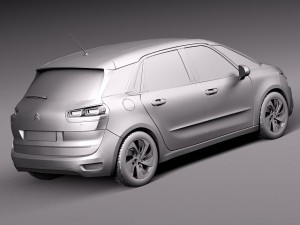 Citroen C4 Picasso 2014 3D Model