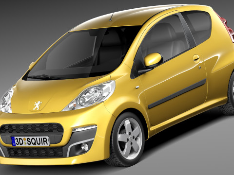 Peugeot 107 3-door 2013 3Dモデル