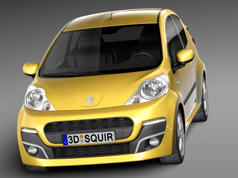 Peugeot 107 3-door 2013 3D Model