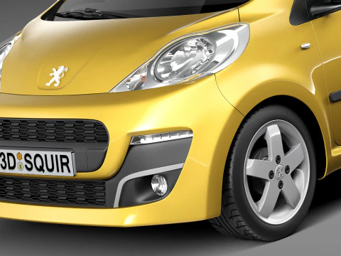 Peugeot 107 3-door 2013 3D Model