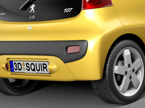 Peugeot 107 3-door 2013 3D Model