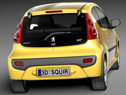 Peugeot 107 3-door 2013 3D Model