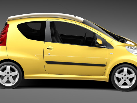 Peugeot 107 3-door 2013 Modello 3D