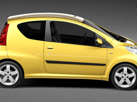 Peugeot 107 3-door 2013 3D Model