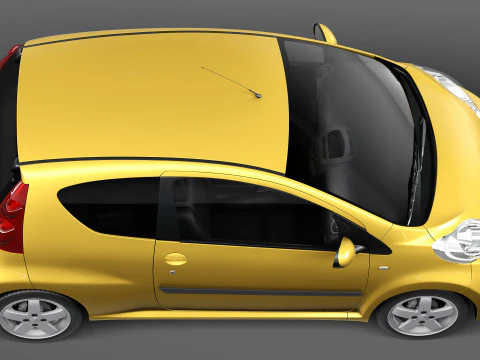 Peugeot 107 3-door 2013 3D Model