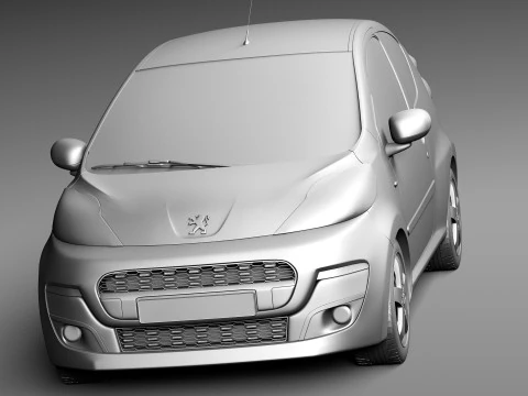 Peugeot 107 3-door 2013 3D Model