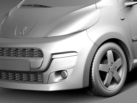 Peugeot 107 3-door 2013 3D Model