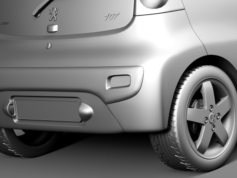 Peugeot 107 3-door 2013 Modello 3D