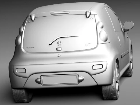 Peugeot 107 3-door 2013 3D Model