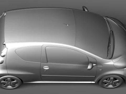 Peugeot 107 3-door 2013 3D Model