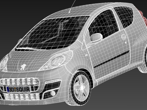 Peugeot 107 3-door 2013 Modello 3D