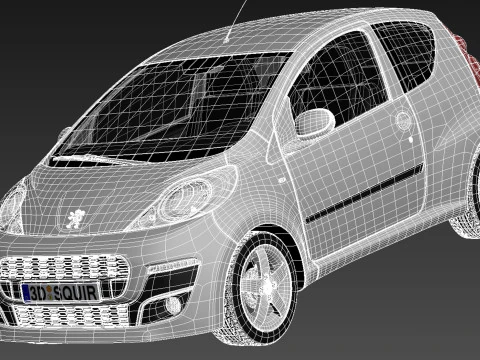 Peugeot 107 3-door 2013 3D Model