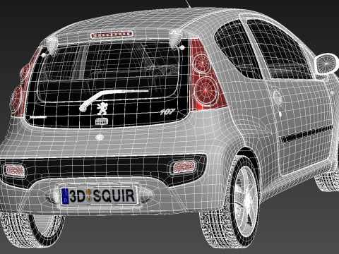 Peugeot 107 3-door 2013 Modello 3D