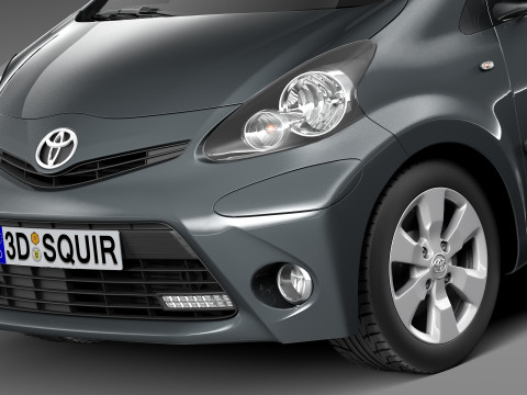 Toyota Aygo 3-door 2013 Modelo 3D