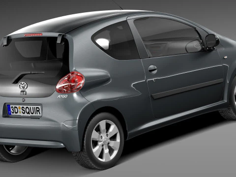 टोयोटा आयगो 3-डोर 2013 3D मॉडल