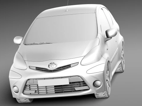 टोयोटा आयगो 3-डोर 2013 3D मॉडल