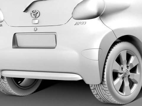 Toyota Aygo 3-door 2013 Modelo 3D