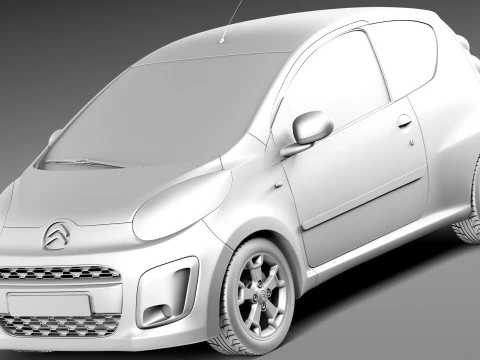 Citroen C1 3-doors 2013 3D Model