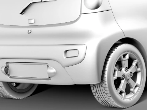 Citroen C1 3-doors 2013 3D Model