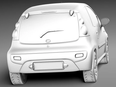 Citroen C1 3-doors 2013 3D Model