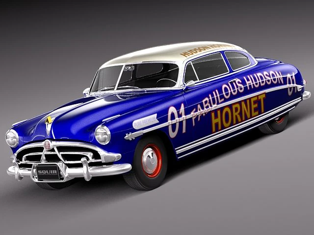 Hudson Hornet 1951-1954 3D Model .c4d .max .obj .3ds .fbx .stl .blend 