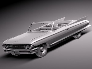 Cadillac 1961 Eldorado Convertible Modelo 3D