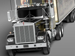 Kenworth W900 1974 Smokey and the Bandit 3D Model