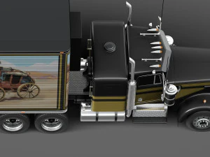Kenworth W900 1974 Smokey and the Bandit 3D Model
