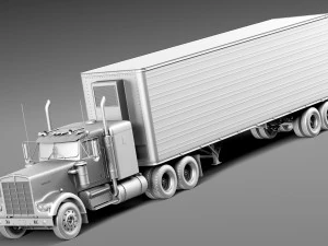 Kenworth W900 1974 Smokey and the Bandit 3D Model